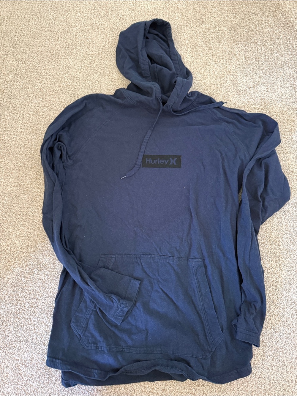 Hurley Navy Blue Pullover Hoodie with Front Pocket